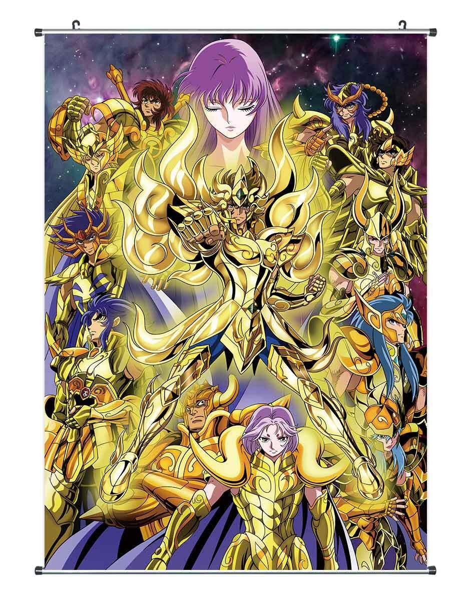 Saint Seiya scroll picture / Kakemono z tkaniny Plakat 60x90cm Motyw: Golden Saints