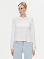 Bluzki damskie - Tommy Hilfiger Bluzka Mini Corp Logo WW0WW39784 Écru Relaxed Fit - miniaturka - grafika 1