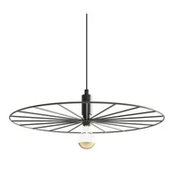 Lampy sufitowe - Czarna duża lampa wisząca z drucianym kloszem 60 cm - 3X A194 C5-T30 - miniaturka - grafika 1