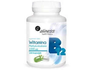 aliness Witamina B12 Methylcobalamin 900g 100 kapsułek 5903242581212 - Suplementy diety - miniaturka - grafika 1