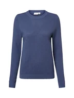 Swetry damskie - Vila Sweter damski - VIDalo Kobiety Bawełna niebieski jednolity, S - miniaturka - grafika 1