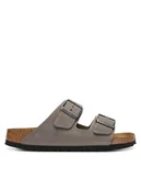 Klapki i japonki damskie - Birkenstock Klapki Arizona Sfb 1013645 Szary - miniaturka - grafika 1