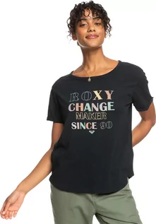 Koszulki i topy damskie - t-shirt damski ROXY OCEAN AFTER TEE Anthracite - KVJ0 - grafika 1