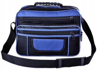 G3-22 GRANATOWA TORBA MĘSKA NA RAMIĘ DO PRACY POZIOMA TECZKA 42x32x18cm 25L - Teczki i aktówki - miniaturka - grafika 1