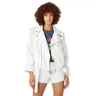 Kurtki damskie - Wrangler Damska kurtka Western Moto Denim, biały, XXL - miniaturka - grafika 1
