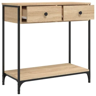 Stolik konsolowy, dąb sonoma, 75x34,5x75 cm Lumarko! - Konsole i sekretarzyki - miniaturka - grafika 6