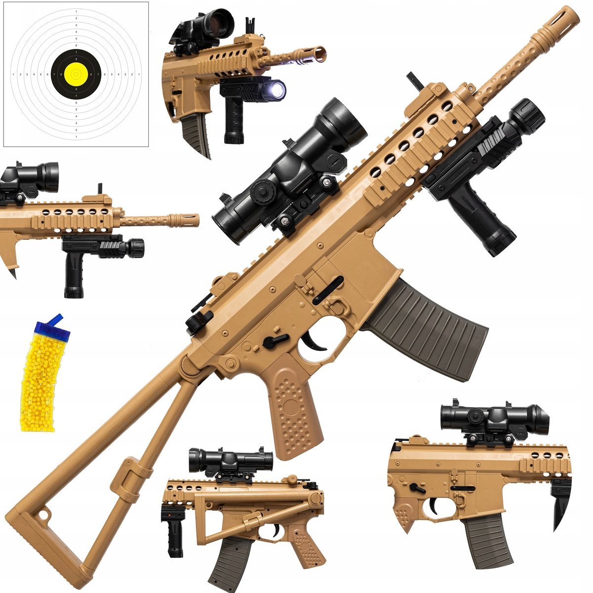 Karabin Maszynowy Snajperski Pistolet Na Kulki Plastikowe + Y