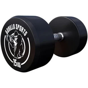 Gorilla Sports Hantla Stała Profesjonalna 15kg - Hantle i ciężarki - miniaturka - grafika 1