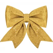 Bombki - Kokardka na choinkę brokatowa 20 cm ozdoba świąteczna zawieszka złota - miniaturka - grafika 1