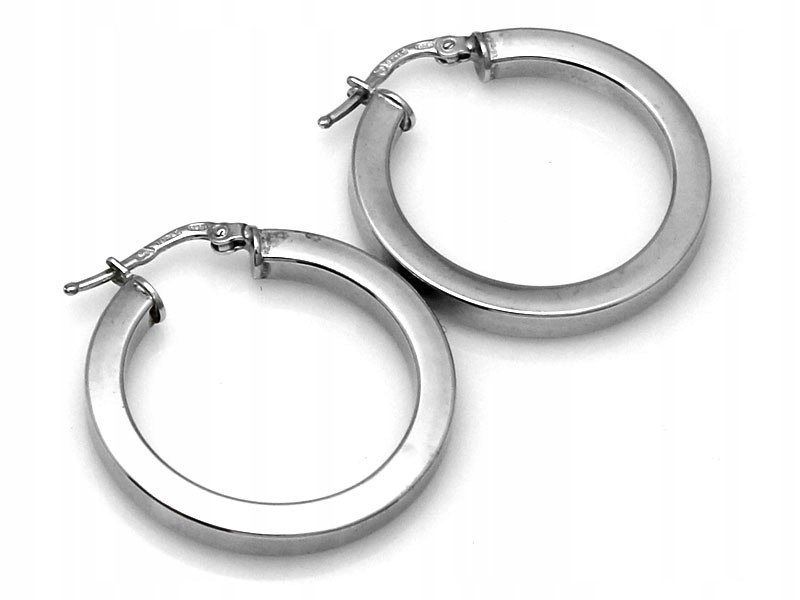 Kolczyki Srebrne Okrągłe 925 z Angielskim Zapięciem 3.30g 23mm na prezent