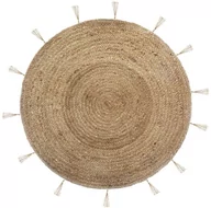Dywany - Atmosphera Dywan dekoracyjny z juty 80cm okrągły z frędzlami 164014 - miniaturka - grafika 1