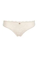 Spodnie damskie - Emporio Armani Damskie spodnie Eternal Lace Thong, Crystal Grey, L - miniaturka - grafika 1