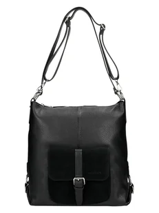 Wojas Skórzana torebka w kolorze czarnym - 35 x 35 x 11 cm - Torebki damskie - miniaturka - grafika 1