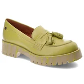 Półbuty damskie - Zielone Półbuty Maciejka Wygodne Skórzane Buty Damskie - miniaturka - grafika 1