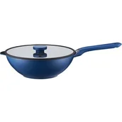 Patelnie - Patelnia wok AMBITION Qualum Ceramic Cobalt 30 cm - miniaturka - grafika 1