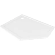 Brodziki prysznicowe - Mexen Flow brodzik pięciokątny slim lewy 100 x 90 cm, biały połysk - 46P109010L - miniaturka - grafika 1