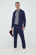 Bluzy męskie - Lacoste bluza męska kolor granatowy gładka - miniaturka - grafika 1