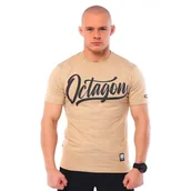 Koszulki sportowe męskie - Octagon T-Shirt Koszulka Retro Beige - miniaturka - grafika 1