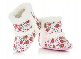 Ciepłe kozaczki niemowlęce niechodki r.17/18 - Buty dla dziewczynek - miniaturka - grafika 1