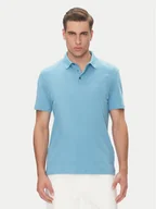 Koszulki męskie - Calvin Klein Polo Supima LV04LB276G Niebieski Regular Fit - miniaturka - grafika 1