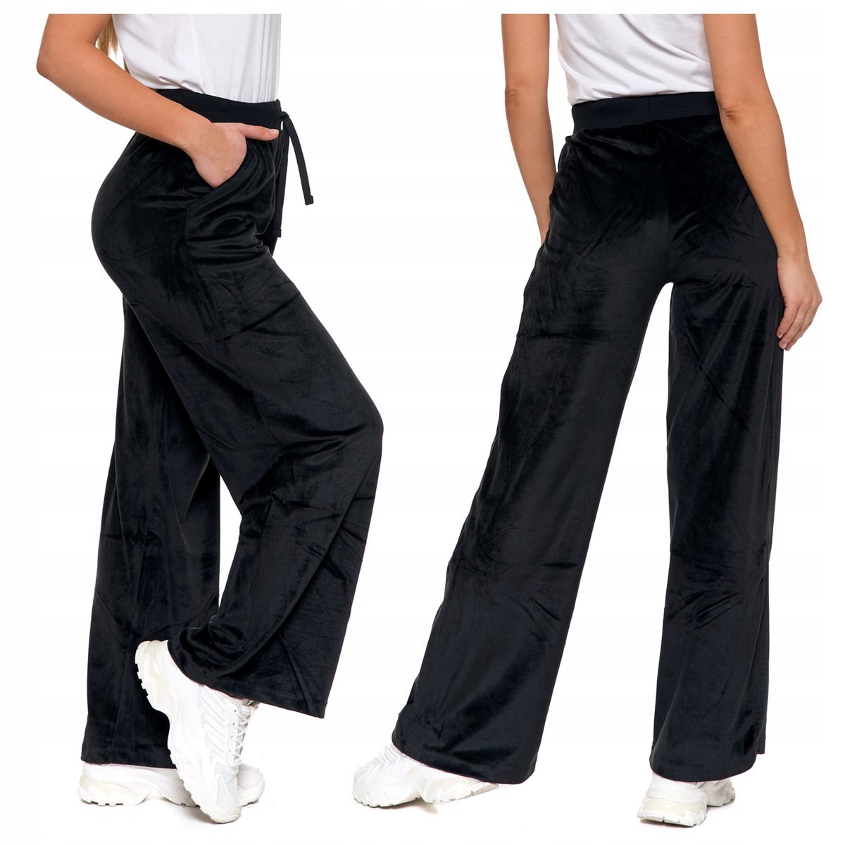 WELUROWE DRESOWE SPODNIE DAMSKIE Wygodne Dresy MORAJ r. 3XL