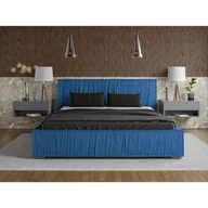 Łóżka - ADIDAR Elias łóżko tapicerowane 200x200cm stelaż metalowy z podnośnikami hydraulicznymi łóżko do przechowywania niebieskie Magic Velvet 2203 - miniaturka - grafika 1