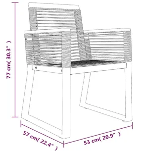 7-częściowy zestaw mebli ogrodowych, czarny, rattan PVC - Meble ogrodowe - miniaturka - grafika 11