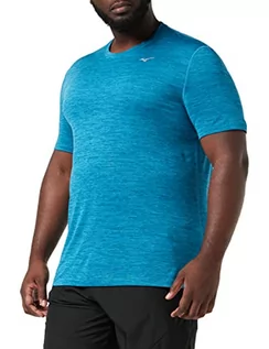 Koszulki męskie - Mizuno Męski T-shirt Impulse Core Tea, niebieski Algier, XXL - grafika 1