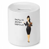 Skarbonki - SKARBONKA DLA SZEFA SZEFOWA ZAUFAJ MI JESTEM z Nadrukiem ze Zdjęciem - miniaturka - grafika 1