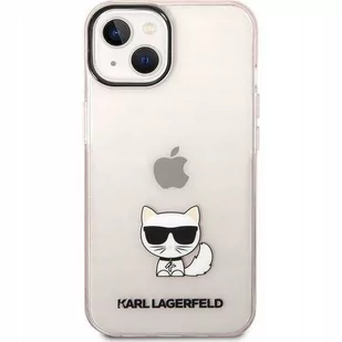 Karl Lagerfeld Etui do iPhone 14 Plus 6,7" hardcase różowy/pink Transparent Choupette Body - Etui i futerały do telefonów - miniaturka - grafika 1