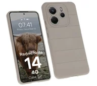 Etui i futerały do telefonów - Bizon Pancerne etui Case Tur do Xiaomi Redmi Note 14 4G, jasnoszare - miniaturka - grafika 1
