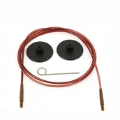 Pasmanteria - żyłka do drutów 50cm KNITPRO brązowa - miniaturka - grafika 1