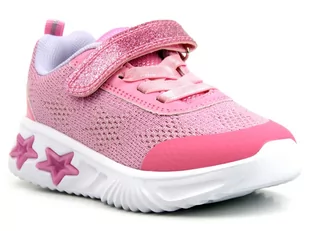 Sportowe buty dziecięce z gwiazdkami - AMERICAN CLUB ES69/22, różowe - Buty dla dziewczynek - miniaturka - grafika 1
