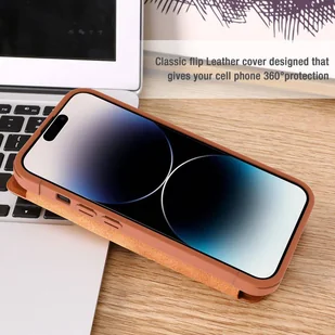Nillkin Qin Leather Pro Case etui iPhone 14 Pro Max osłona na aparat kabura pokrowiec obudowa z klapką czarny - Etui i futerały do telefonów - miniaturka - grafika 17