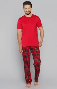 Narwik piżama męska kr.dł., Kolor czerwony-kratka, Rozmiar S, Italian Fashion - Intymna - Piżamy męskie - miniaturka - grafika 1