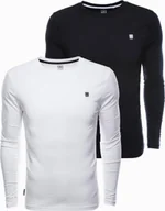 Koszulki męskie - Ombre Zestaw longsleeve męski z długim rękawem - mix 2-pak V4 Z40 XXL - miniaturka - grafika 1