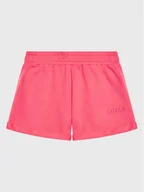 Spodenki damskie - Guess Szorty materiałowe J3GD02 KA6R3 Różowy Regular Fit - miniaturka - grafika 1
