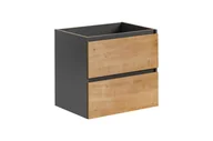Szafki łazienkowe - Monako Grey Oak Szafka pod umywalkę 60 cm - miniaturka - grafika 1