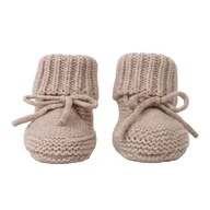 Buty dla dziewczynek - Buciki niechodki z wełny merino 100 jasnobeżowe Fleece Beige 6-12 mies. - miniaturka - grafika 1