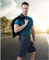 Spodnie sportowe męskie - ARDON 4TECH 04 - sportowe spodenki szorty robocze męskie, wielofunkcyjna kieszeń boczna na narzędzia, bez paska, 65% - niebieski H9407 56 - miniaturka - grafika 1