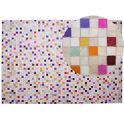Dywany - Beliani Dywan skórzany kolorowy 160 x 230 cm ADVAN - miniaturka - grafika 1