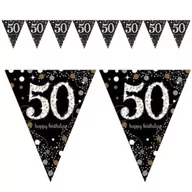 Urodziny dla dorosłych - Amscan Baner flagi "Urodziny 50", Sparkling Celebrations Gold, 4 m 9900569 - miniaturka - grafika 1