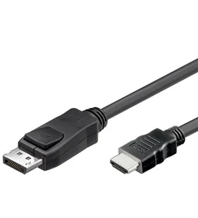 Alcasa DisplayPort - HDMI, 1m Czarny - Adaptery i przejściówki - miniaturka - grafika 1