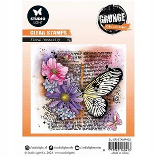 STEMPEL przezroczysty StudioLight motyl kwiaty - Szkolne artykuły papiernicze - miniaturka - grafika 1
