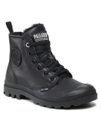 Buty trekkingowe damskie - Palladium Trapery Pampa Hi Zip Lth S 97223-010-M Czarny - miniaturka - grafika 1