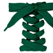 Akcesoria obuwnicze - Zielone sznurowadła do butów sznurówki płaskie do obuwia 11mm długość 180cm - miniaturka - grafika 1
