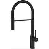 Baterie kuchenne - Laveo Bateria zlewozmywakowa z wylewką U czarna POLLA BAP B78D - miniaturka - grafika 1