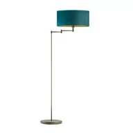 Lampy stojące - Nowoczesna lampa podłogowa z ruchomym ramieniem CANCUN VELUR E27, zieleń butelkowa ze złotym wnętrzem - miniaturka - grafika 1