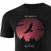 Koszulki męskie - SS1265M Koszulka męska z krótkim rękawem OUTDOOR WOOL PRO czarny XXL - ORZEŁ 1 - miniaturka - grafika 1