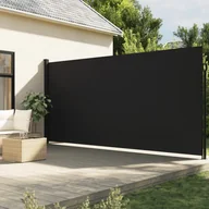Markizy - vidaXL Zwijana markiza boczna, czarna, 220x600 cm - miniaturka - grafika 1